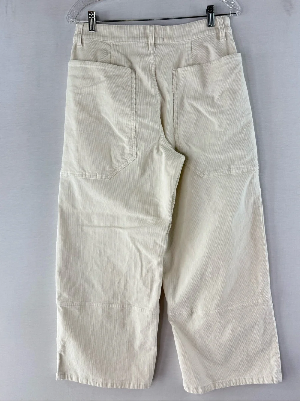 Everlane Way High Cream Corduroy Gardner Wide-Leg Pants